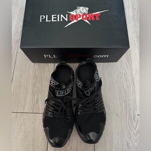 Plein sport logo runners black sneakers 40 unisex